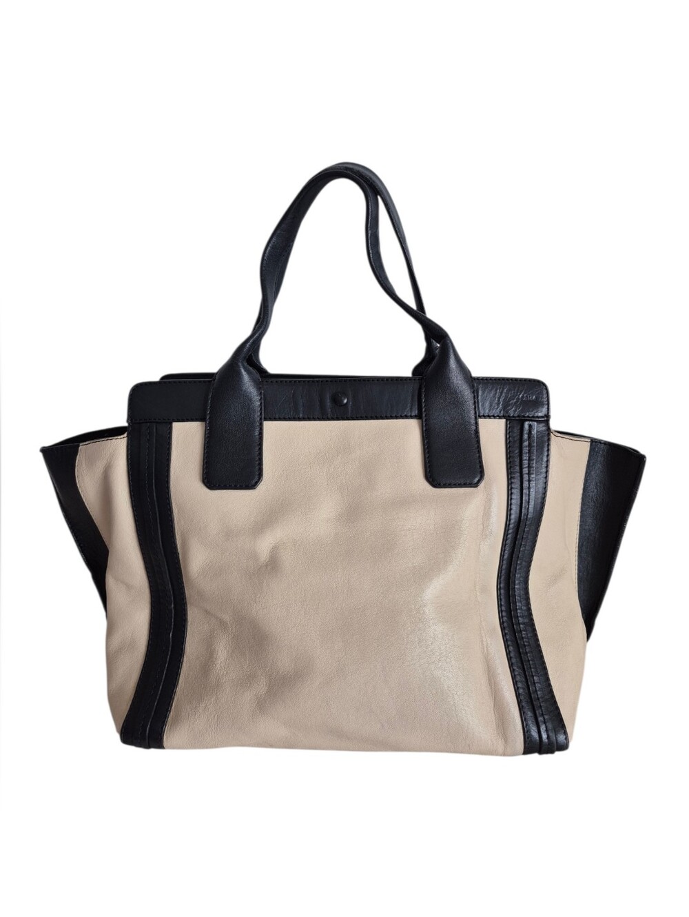Chloe Alison East West Two Tone Leather Tote Bag